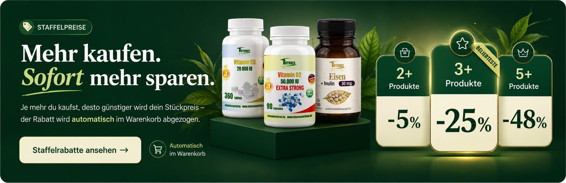 Mehr kaufen, mehr sparen