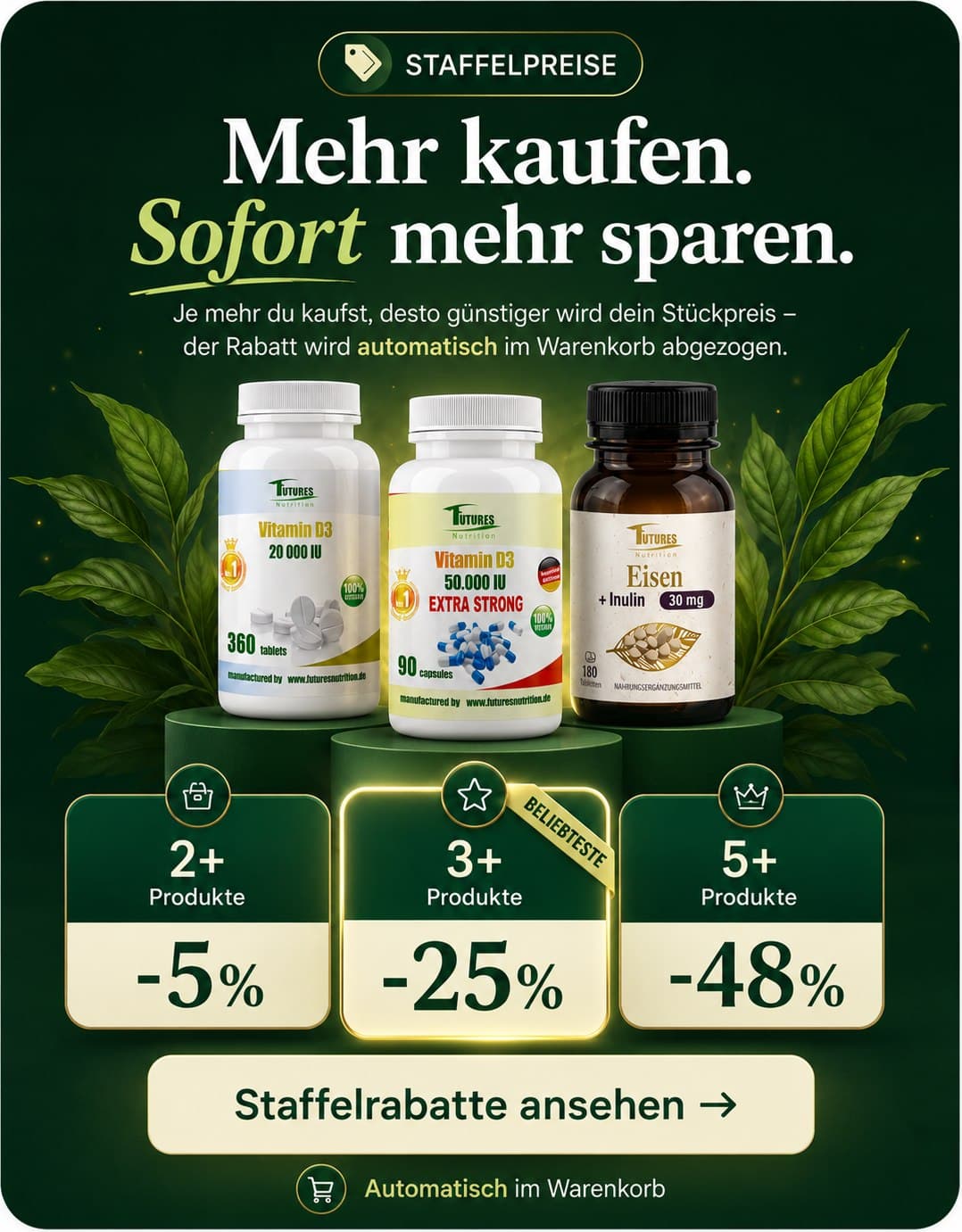 Mehr kaufen, mehr sparen